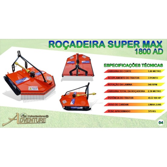 Roçadeira super max 1800 ad Roçadeira super max 1800 ad