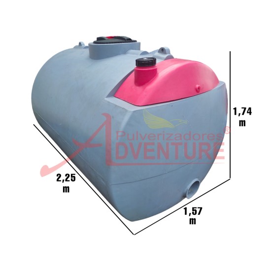 TANQUE EM POLIETILENO CINZA 3.300 LITROS COM DUTO 6" POL TANQUE EM POLIETILENO CINZA 3.300 LITROS COM DUTO 6" POL