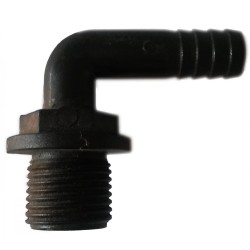Espigão curvo rosca 1/2 x espigão 1/2 de plástico